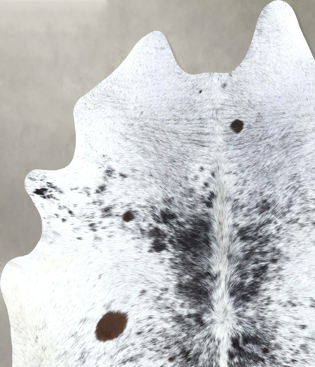 Salt and Pepper Black X-Large Brazilian Cowhide Rug 7'6"H x 6'0"W #B19