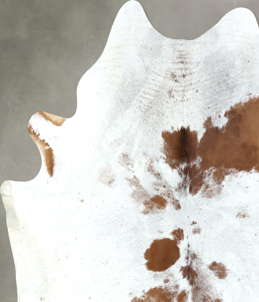 Salt and Pepper Brown X-Large Brazilian Cowhide Rug 7'4"H x 6'8"W #B19