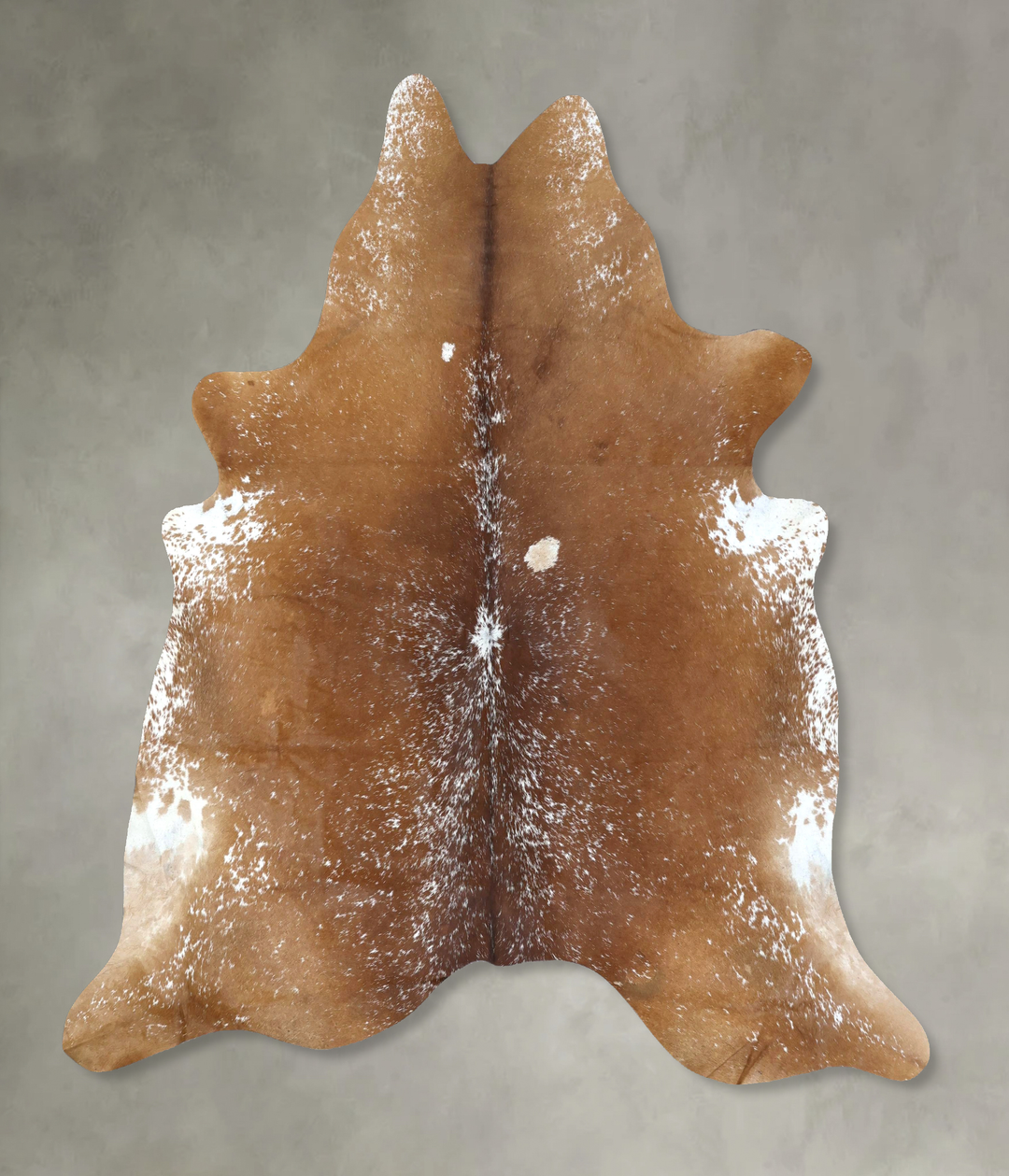 Salt and Pepper Brown X-Large Brazilian Cowhide Rug 7'3"H x 6'9"W #B19