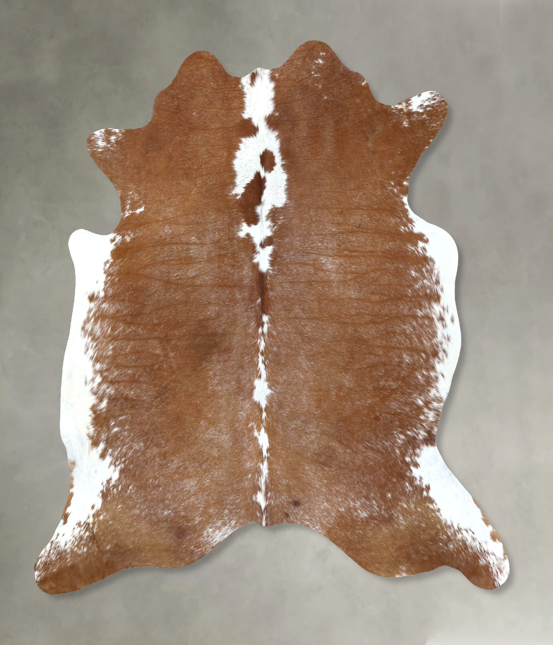 Brown and White Regular X-Large Brazilian Cowhide Rug 6'8"H x 6'4"W #B