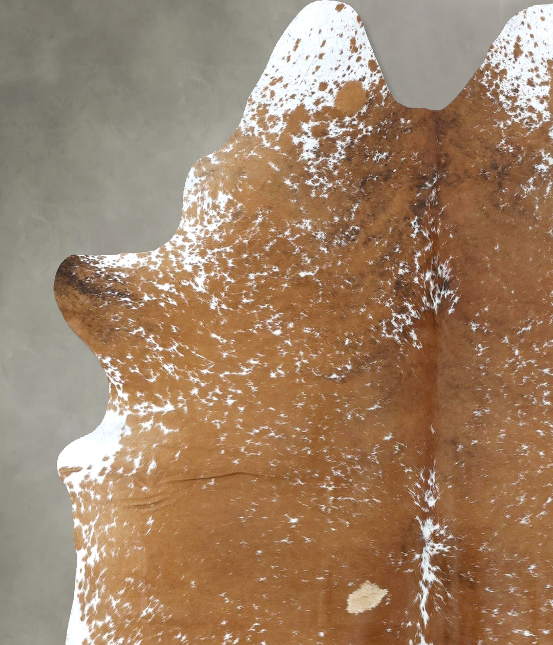 Salt and Pepper Brown Large Brazilian Cowhide Rug 6'10"H x 5'7"W #B196
