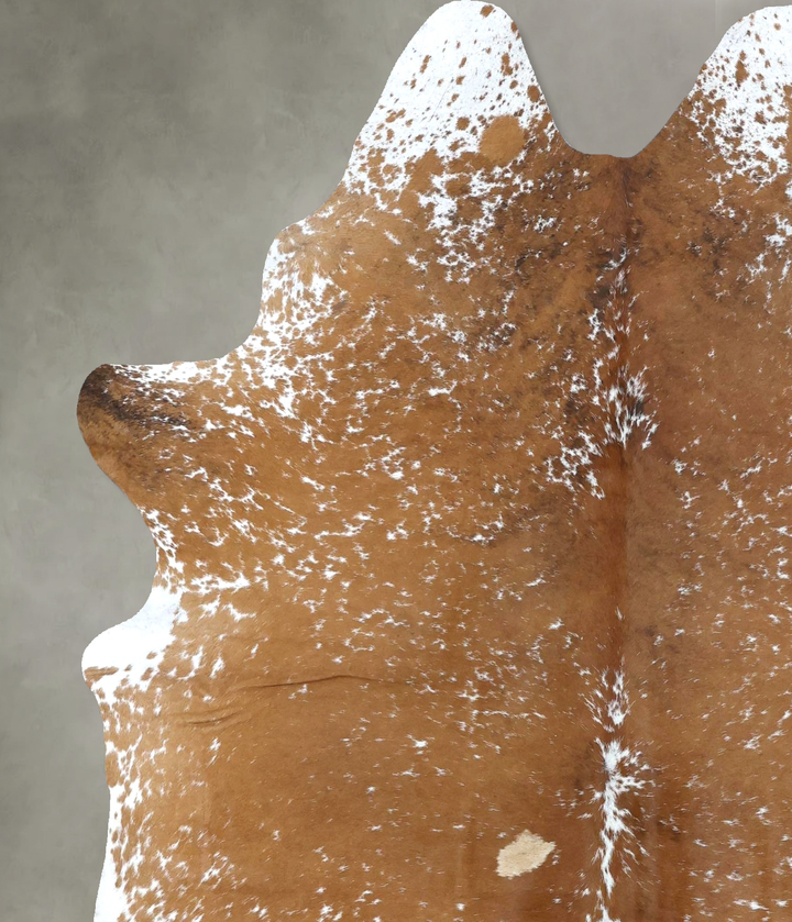 Salt and Pepper Brown Large Brazilian Cowhide Rug 6'10"H x 5'7"W #B19627 by Hudson Hides