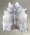 Salt and Pepper Brown X-Large Brazilian Cowhide Rug 7'1