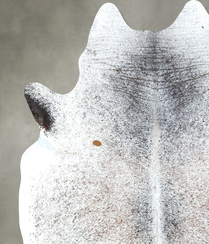 Salt and Pepper Brown X-Large Brazilian Cowhide Rug 7'7"H x 6'1"W #B19636 by Hudson Hides