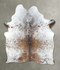 Salt and Pepper Brown Large Brazilian Cowhide Rug 7'1