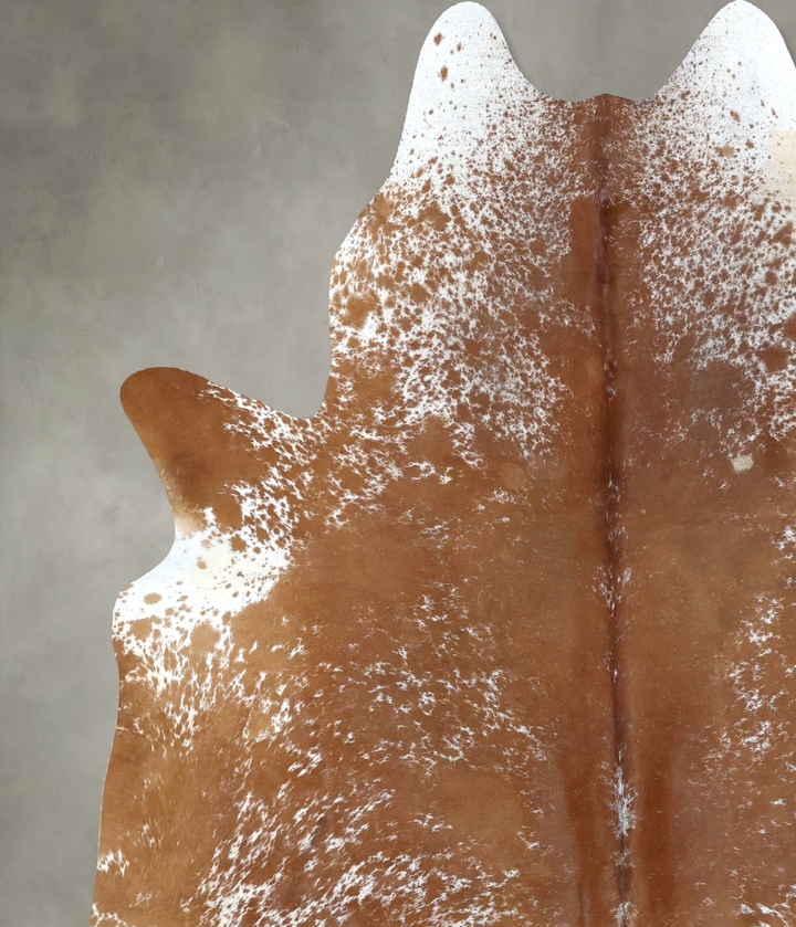 Salt and Pepper Brown X-Large Brazilian Cowhide Rug 7'4"H x 6'4"W #B19663 by Hudson Hides