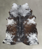 Salt and Pepper Brown Large Brazilian Cowhide Rug 7'1