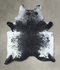 Salt and Pepper Black XX-Large Brazilian Cowhide Rug 8'8