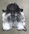 Salt and Pepper Black XX-Large Brazilian Cowhide Rug 7'11