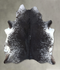 Salt and Pepper Black XX-Large Brazilian Cowhide Rug 8'1
