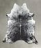 Salt and Pepper Black XX-Large Brazilian Cowhide Rug 8'2