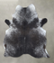 Salt and Pepper Black X-Large Brazilian Cowhide Rug 7'3