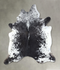 Salt and Pepper Black XX-Large Brazilian Cowhide Rug 7'10