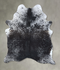 Salt and Pepper Black X-Large Brazilian Cowhide Rug 8'0