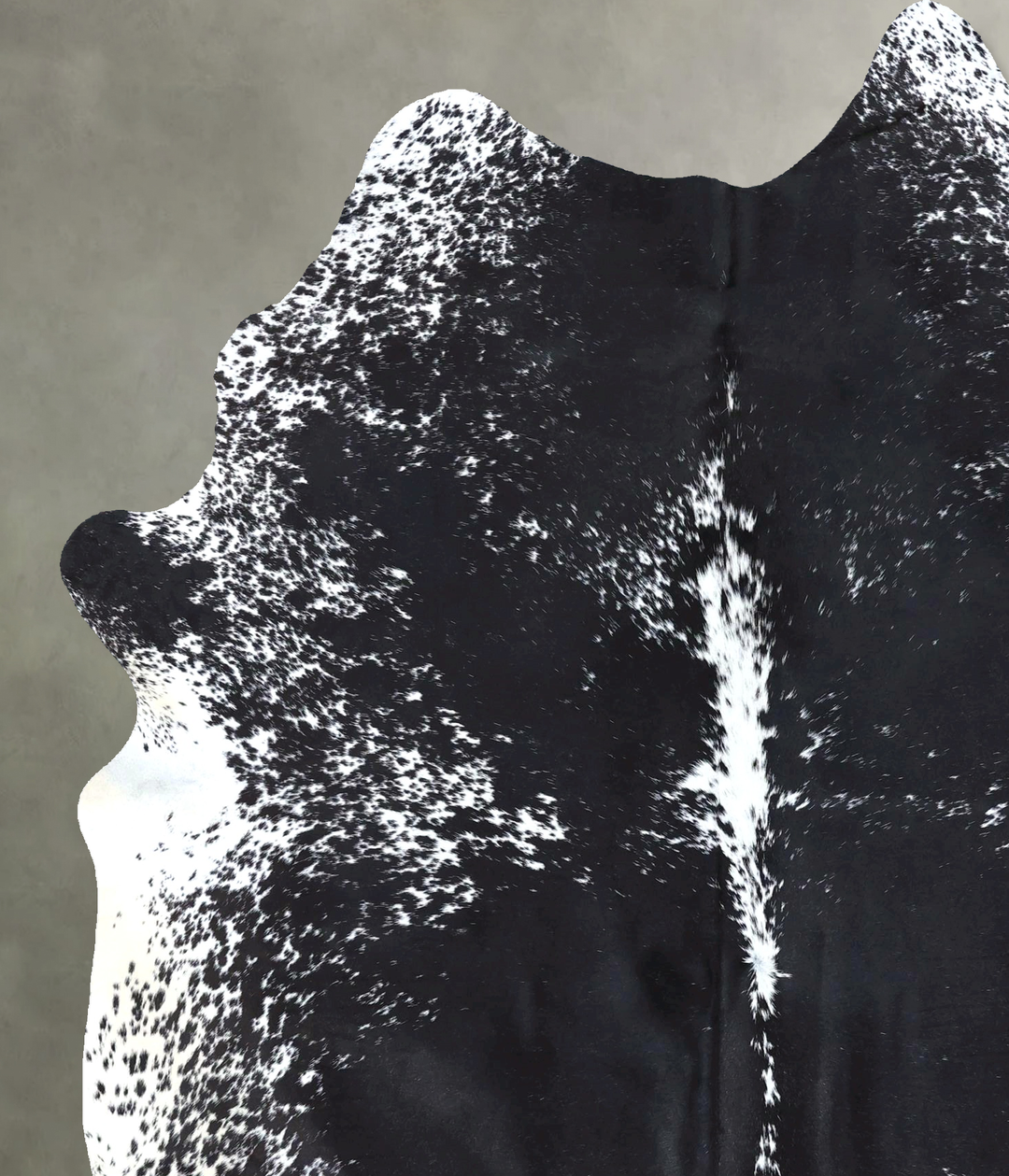 Salt and Pepper Black X-Large Brazilian Cowhide Rug 7'7"H x 5'9"W #B19