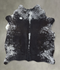 Salt and Pepper Black X-Large Brazilian Cowhide Rug 6'9