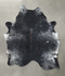 Salt and Pepper Black XX-Large Brazilian Cowhide Rug 8'2