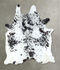 Salt and Pepper Black X-Large Brazilian Cowhide Rug 7'4