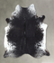 Salt and Pepper Black X-Large Brazilian Cowhide Rug 7'7