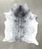 Salt and Pepper Black X-Large Brazilian Cowhide Rug 7'9