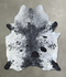Salt and Pepper Black XX-Large Brazilian Cowhide Rug 8'2
