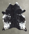 Salt and Pepper Black XX-Large Brazilian Cowhide Rug 8'11