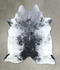Salt and Pepper Black X-Large Brazilian Cowhide Rug 7'4