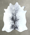 Salt and Pepper Black X-Large Brazilian Cowhide Rug 6'11