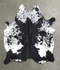 Salt and Pepper Black X-Large Brazilian Cowhide Rug 7'7