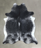 Salt and Pepper Black X-Large Brazilian Cowhide Rug 7'4