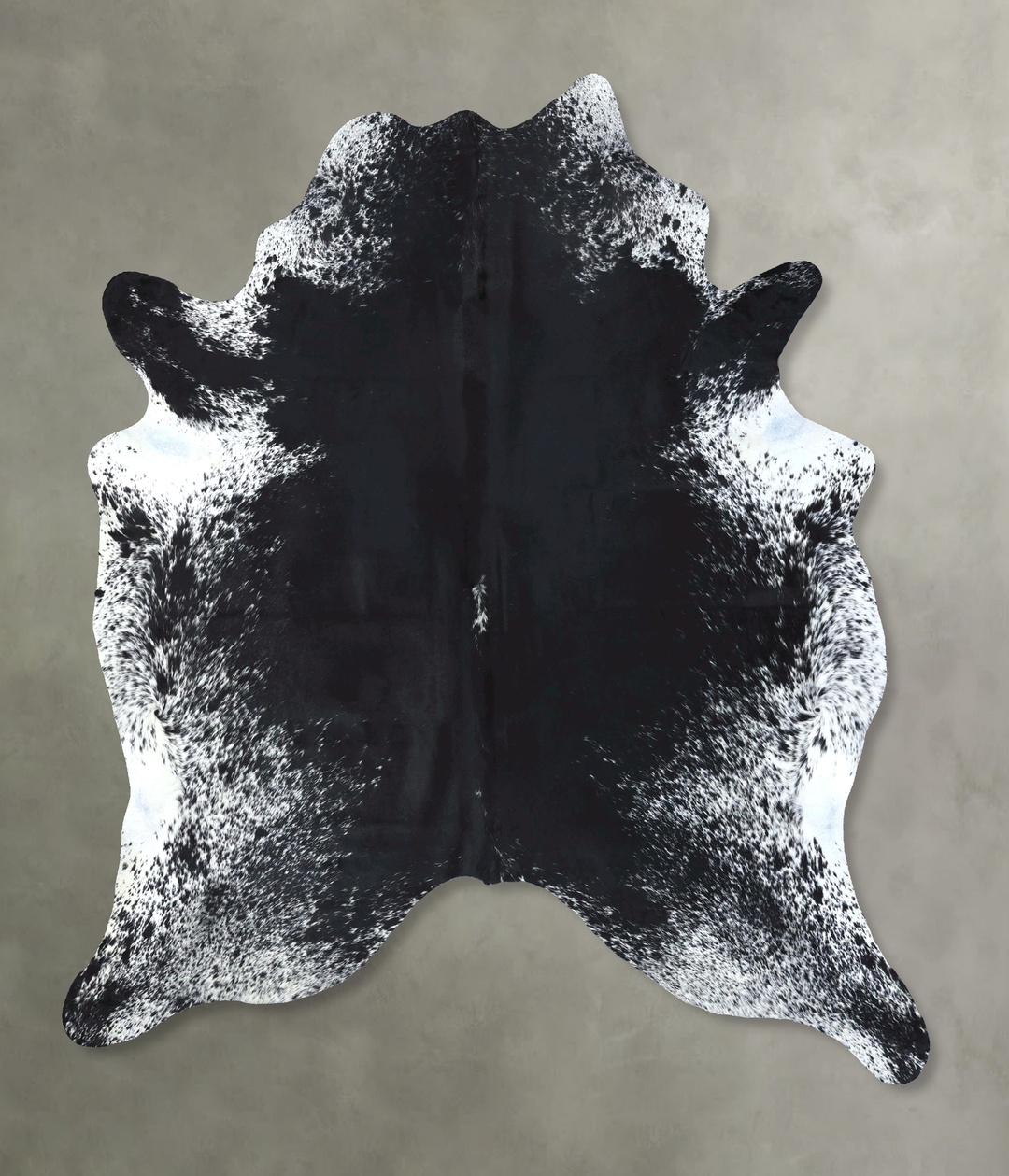 Salt and Pepper Black XX-Large Brazilian Cowhide Rug 8'3"H x 6'9"W #B1