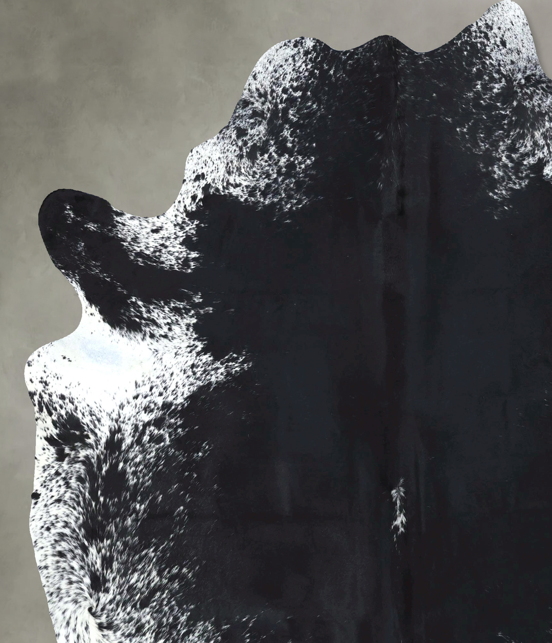 Salt and Pepper Black XX-Large Brazilian Cowhide Rug 8'3"H x 6'9"W #B1