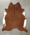 Brown and White Regular XX-Large Brazilian Cowhide Rug 7'11