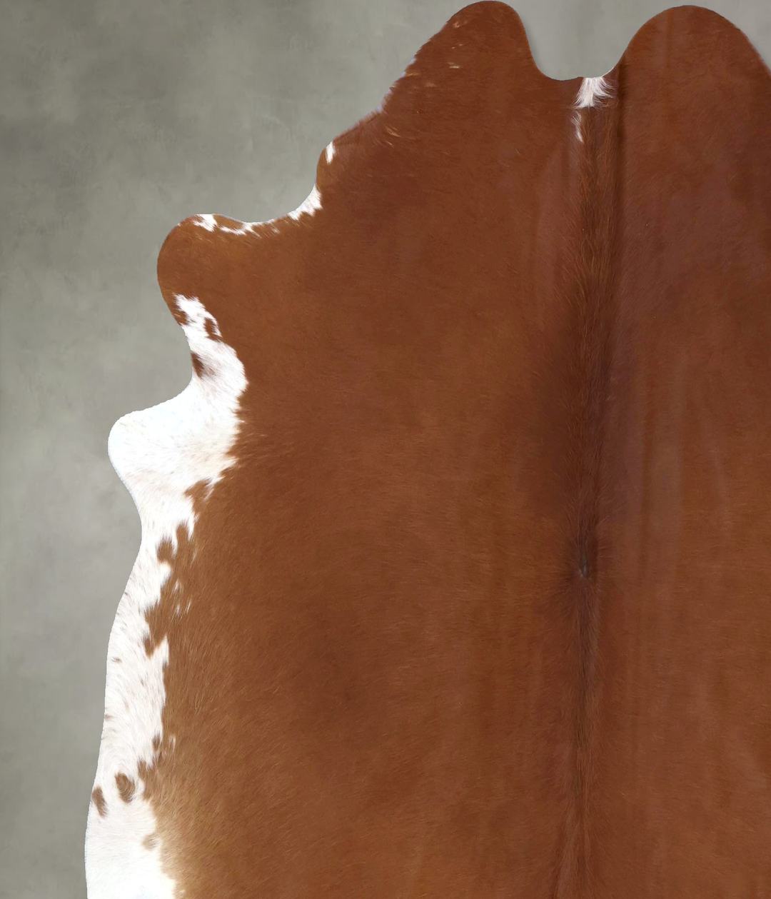 Brown and White Regular X-Large Brazilian Cowhide Rug 7'3"H x 6'6"W #B