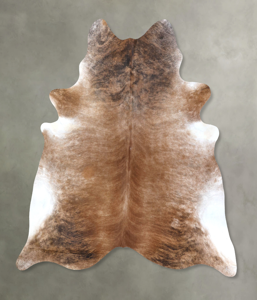 Light Brindle XX-Large Brazilian Cowhide Rug 8'2"H x 7'5"W #B19841 by