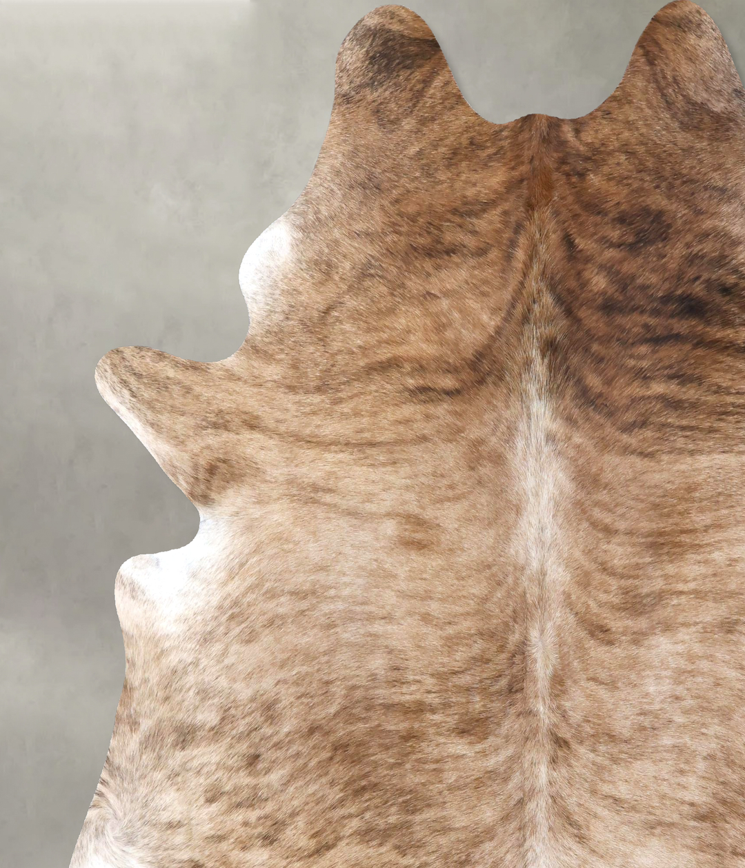 Light Brindle XX-Large Brazilian Cowhide Rug 8'0"H x 6'8"W #B19856 by