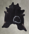 Solid Black XX-Large Brazilian Cowhide Rug 8'10