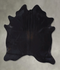 Solid Black XX-Large Brazilian Cowhide Rug 7'11