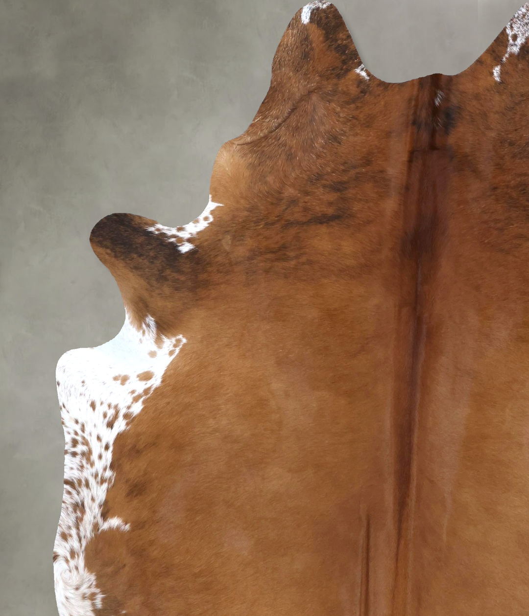 Brown and White Regular X-Large Brazilian Cowhide Rug 7'8"H x 6'6"W #B