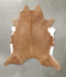 Beige XX-Large Brazilian Cowhide Rug 8'1