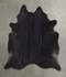 Solid Black XX-Large Brazilian Cowhide Rug 8'9
