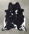 Black and White XX-Large Brazilian Cowhide Rug 7'10