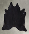 Solid Black XX-Large Brazilian Cowhide Rug 8'5