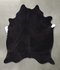 Solid Black XX-Large Brazilian Cowhide Rug 8'4