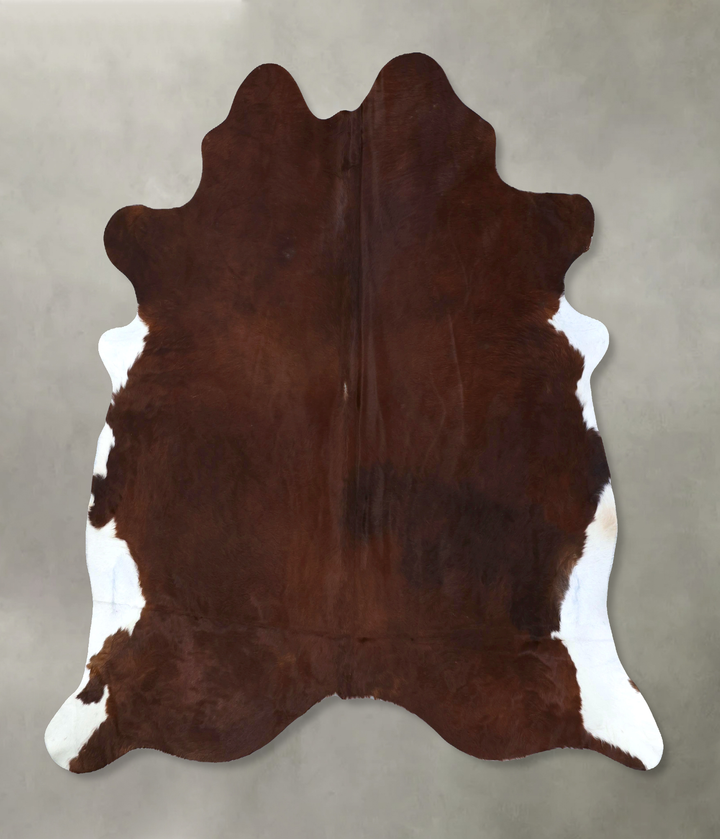 Brown and White Regular XX-Large Brazilian Cowhide Rug 7'7"H x 7'3"W #B20000 by Hudson Hides
