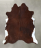 Brown and White Regular XX-Large Brazilian Cowhide Rug 7'7