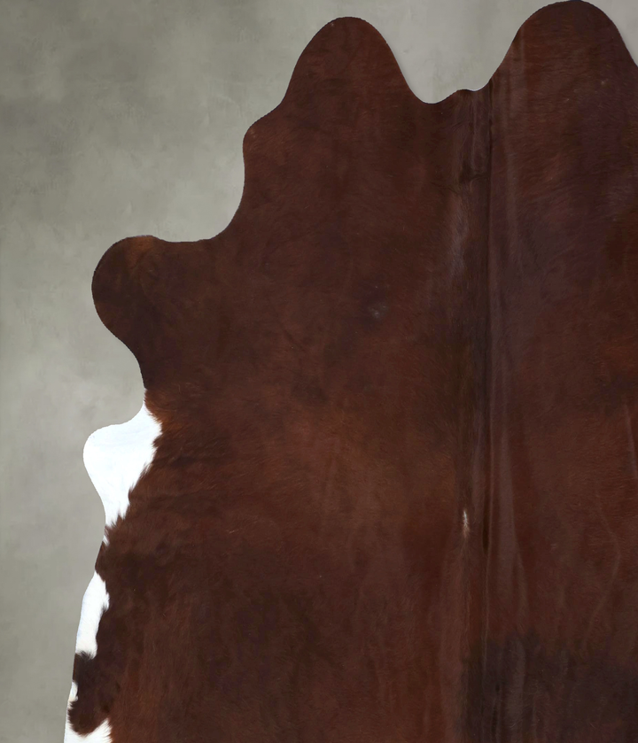 Brown and White Regular XX-Large Brazilian Cowhide Rug 7'7"H x 7'3"W #B20000 by Hudson Hides