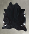 Solid Black X-Large Brazilian Cowhide Rug 7'6