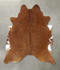 Solid Brown XX-Large Brazilian Cowhide Rug 7'11