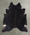 Solid Black XX-Large Brazilian Cowhide Rug 7'10